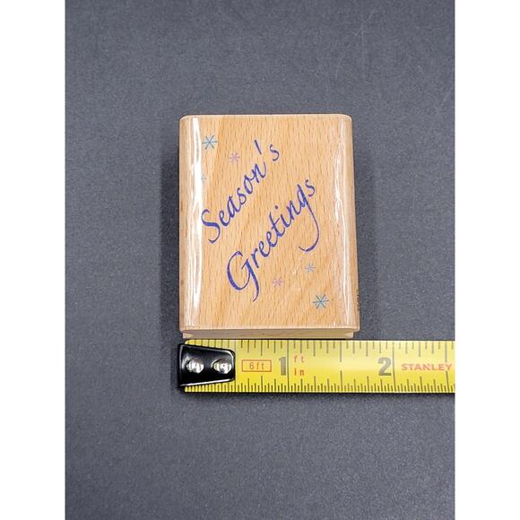 Rubber Stamp Seasons Greetings Holiday Christmas Paper Craft Scrapbook Cards - Picture 3 of 5